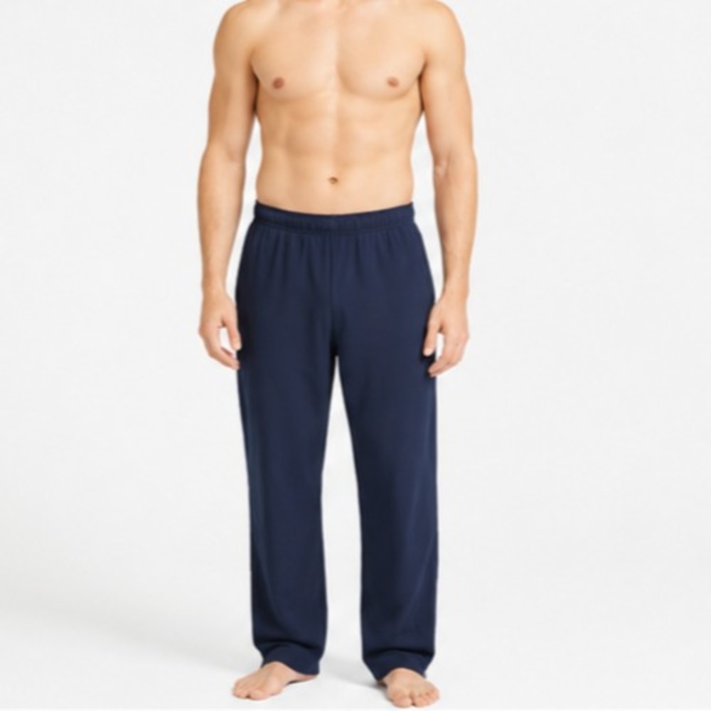 Jockey Mens Woven Pants Size M Navy Stretch Relaxed Fit Zip Pockets Athletic